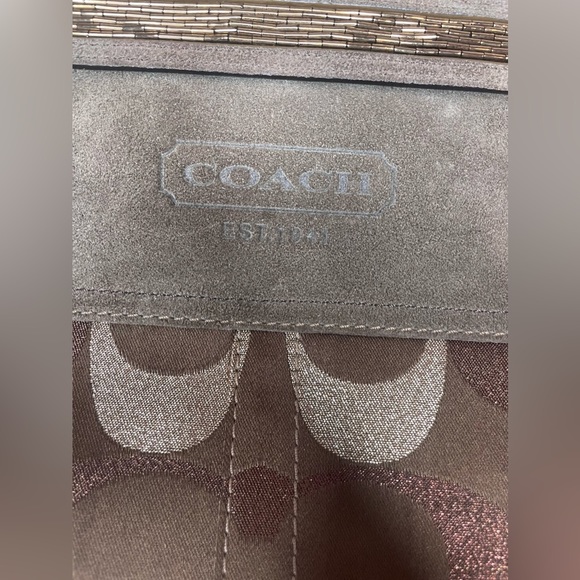 Coach Vintage Bronze / Brown /Copper Beaded Detail Tote - Picture 8 of 8